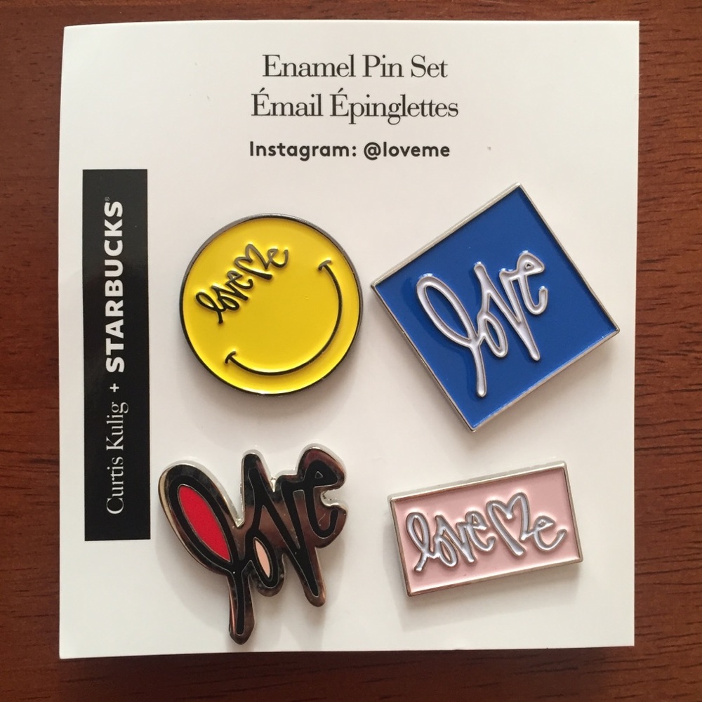 Starbucks and Curtis Kulig Enamel Pin Set | NWT